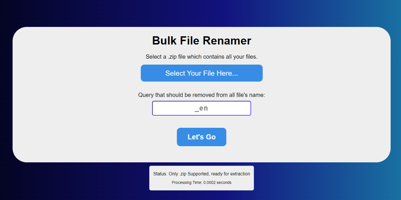 Bulk File Renamer